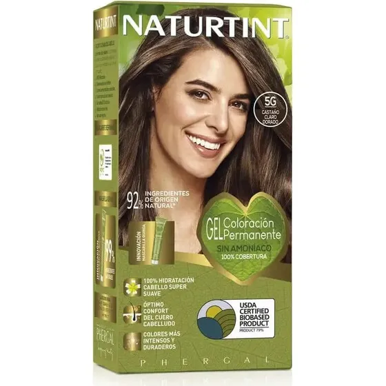 Naturtint Colorante Permanente 5G Sin Amoníaco - Marrón Dorado Claro