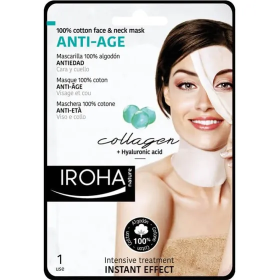 Mascarilla Facial Iroha Antiedad con Colágeno y Ácido Hialurónico