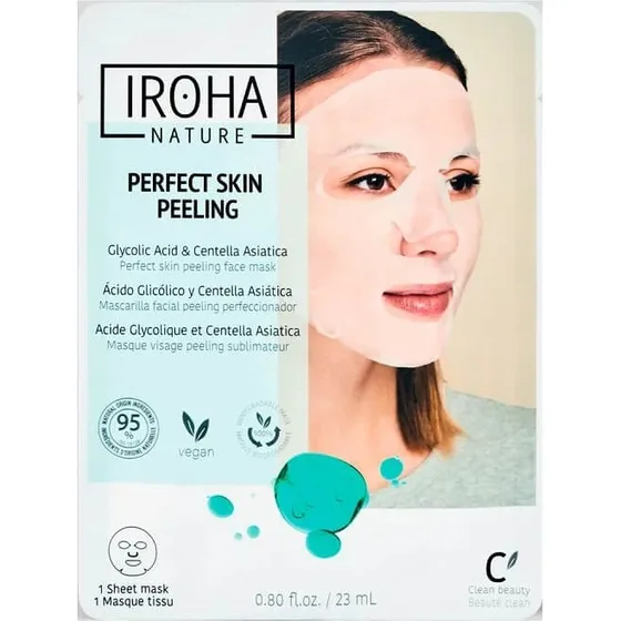 Iroha Mascarilla Exfoliante con Ácido Glicólico y Centella Asiática 23ml