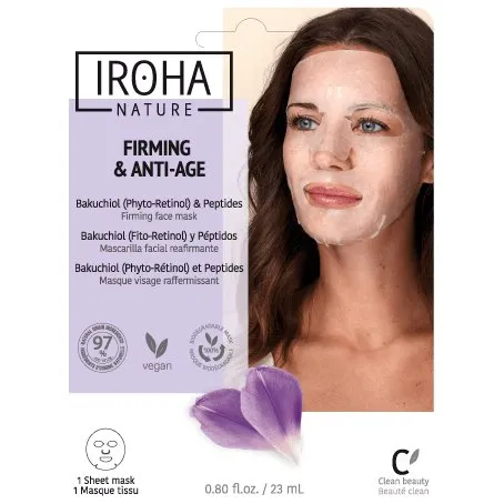Iroha Mascarilla Antiedad con Bakuchiol y Péptidos, 23 ml