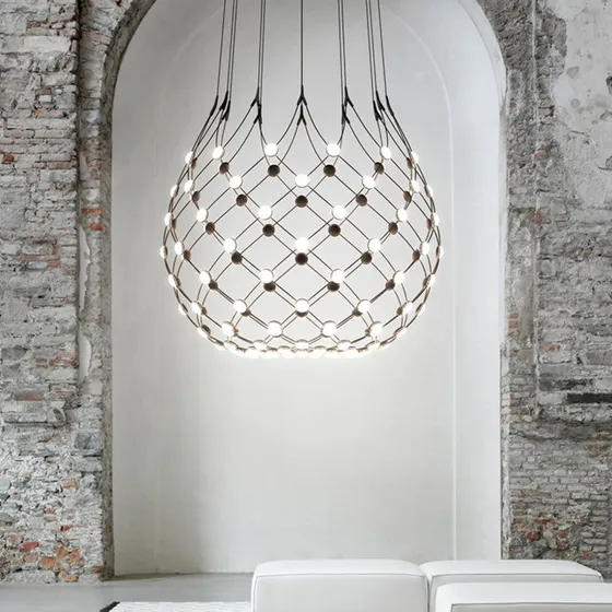 Luceplan Lámpara Colgante Mesh Ø100 cm - Negro