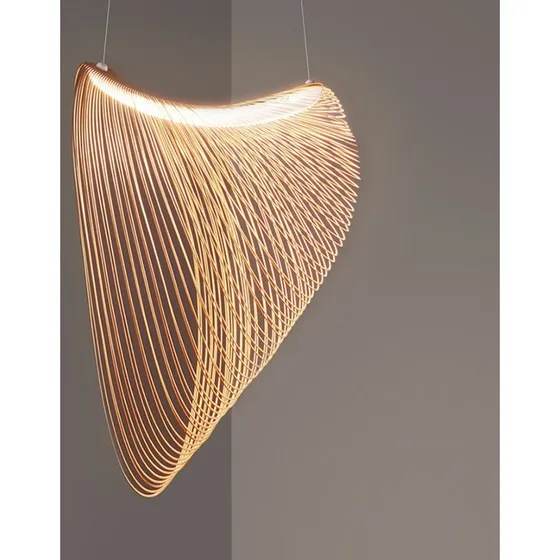 Lámpara colgante de madera LED Illan de Luceplan, Ø 100 cm