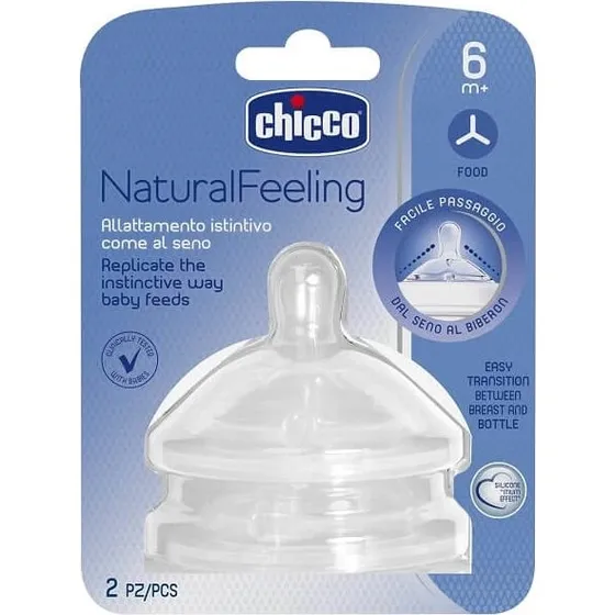 Chicco Tetina Step Up NaturalFeeling Flujo Papilla - 2 Unidades