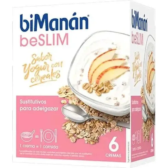 Bimanan Beslim Crema Sabor Yogurt con Cereales 6 Sobres