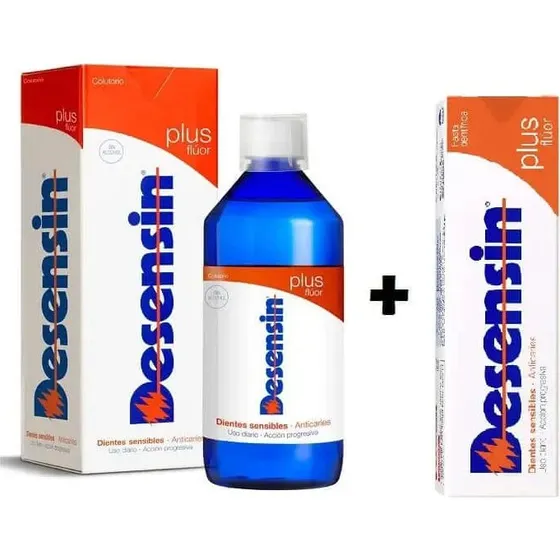Desensin Plus Pack Fluor: Pasta 125ml + Colutorio 500ml