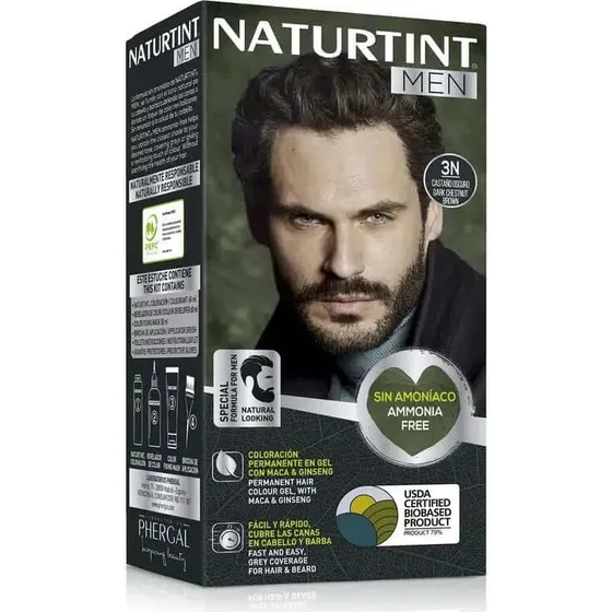 Naturtint Men Colorante Permanente 3N Marrón Oscuro sin Amoníaco