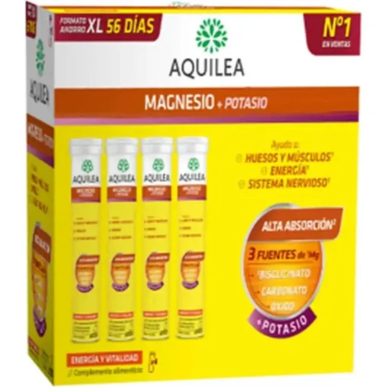 Aquilea Energía y Vitalidad Magnesio+Potasio 56 Comprimidos Efervescentes