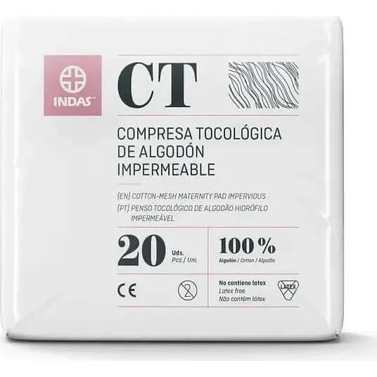 Almohadilla de Algodón Impermeable para Maternidad Indasec (20 ud.)