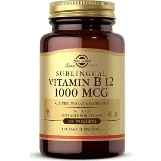Solgar Vitamina B12 1000µg 100 Comprimidos Masticables