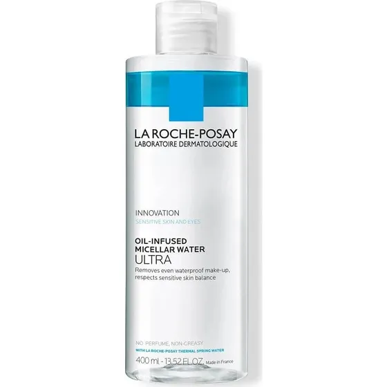 La Roche-Posay Agua Micelar Ultra Bifásica para Pieles y Ojos Sensibles, 400 ml