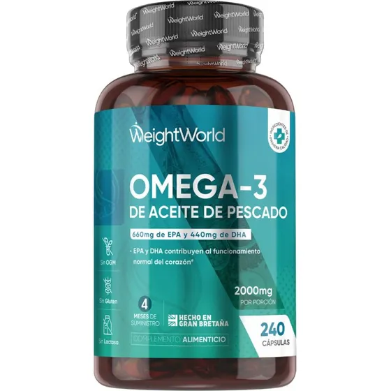 WeightWorld Aceite de Pescado Omega 3 2000 mg 240 Cpsulas