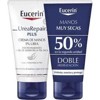 Eucerin DUPLO Repair Plus Crema de Manos 2 x 75ml con 5% Urea