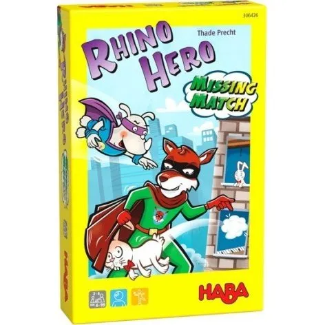 Haba Rhino Hero: Missing Match - Juego de cartas para niños