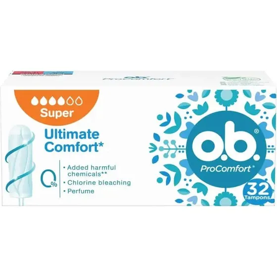 Tampones Ultimate Comfort Super O.B. 32 Unidades