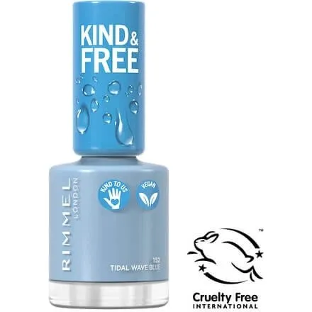 Rimmel Kind & Free Esmalte de Uñas Vegano 152 Tidal Wave Blue 8ml