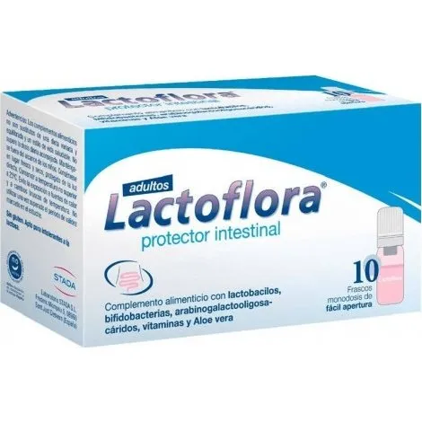 Lactoflora Protector Intestinal Adulto Fresa 10 Frascos
