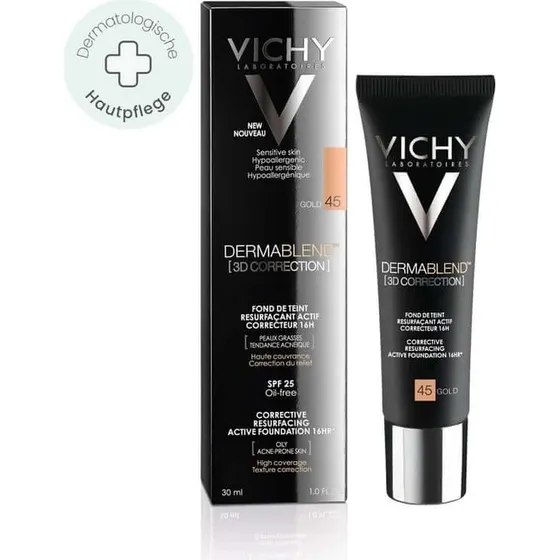 Vichy Dermablend Corrección 3D Tono 45 Oro 30 ml