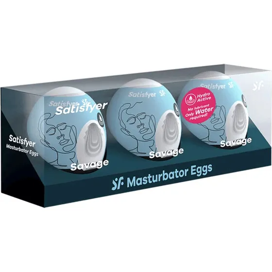 Satisfyer Masturbador Huevo Savage Set de 3 piezas