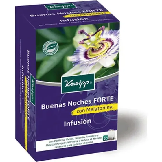 Kneipp Buenas Noches Infusión Forte + Melatonina, 20 sobres