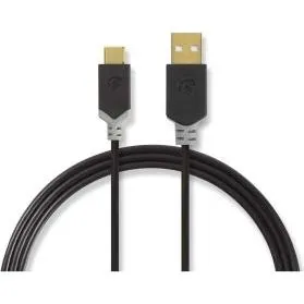 Nedis Cable USB-C 2.0 2m Oro