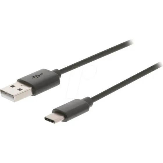 Nedis Cable USB 2.0 Type-C a USB-A 1m Negro