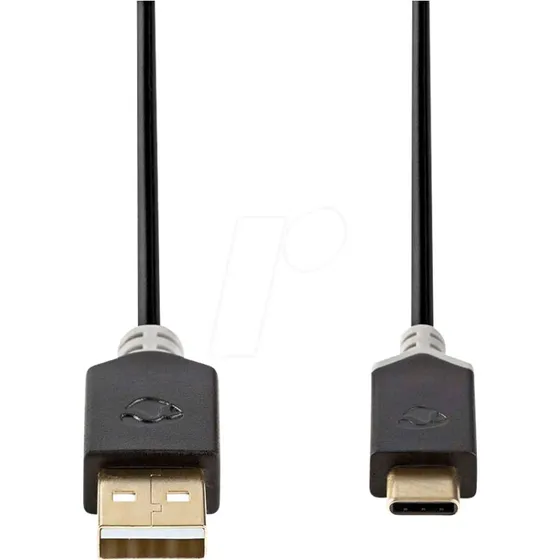 Nedis Cable USB 2.0 Type-C a USB-A 1m Antracita