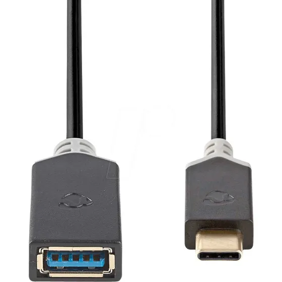Nedis USB-C a USB-A 0,15 m negro