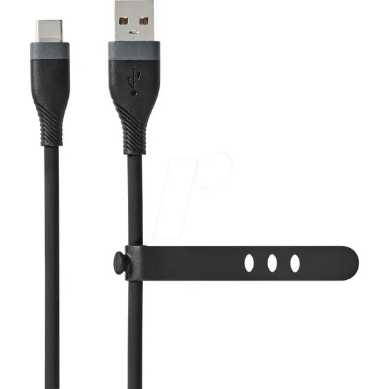 Nedis Cable USB-A a USB-C 1,5 m Negro