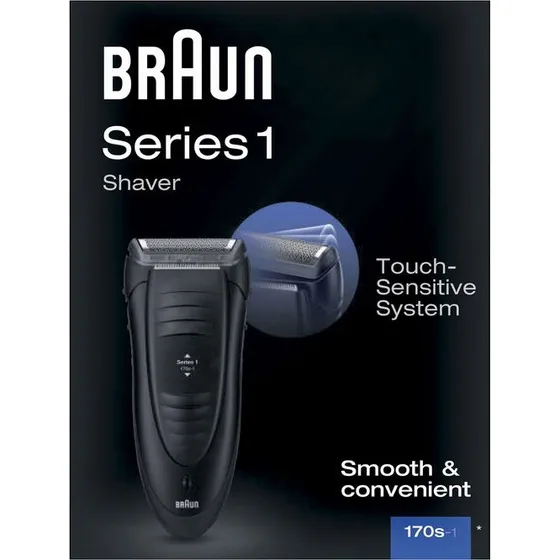 Braun Series 1 170 — Afeitadora de láminas negra con recortadora