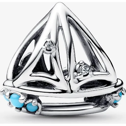 Pandora Charm Velero Plata 925 Esmalte Azul
