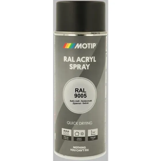 Motip Pintura Acrlica RAL 9005 Negra Semimatte 400 ml