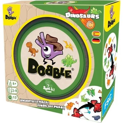 Dobble Dinosaurs - Juego de cartas de observación y reflejos
