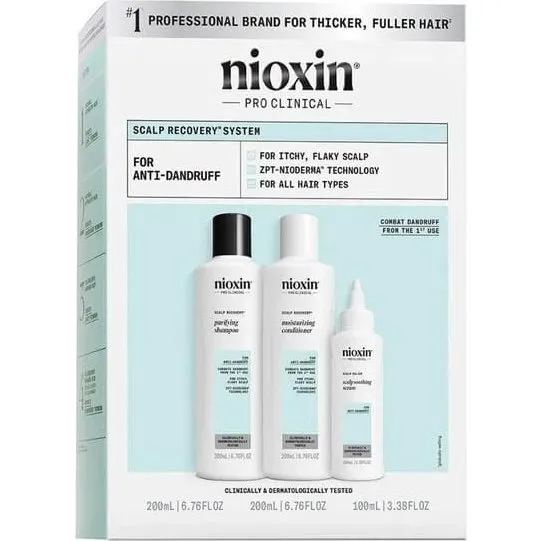 Nioxin New Scalp Recovery Kit para Cuidado de Caspa y Cuero Cabelludo