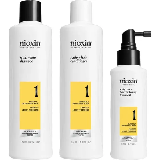 Nioxin System 1 Loyalty Kit para Cabello Natural con Debilitamiento