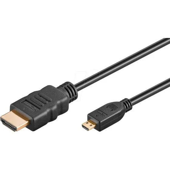 Goobay Cable HDMI Micro HDMI 0,5 m con Ethernet