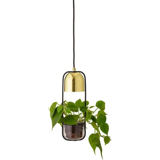 Bloomingville Gullak Colgante de Cristal LED Oro