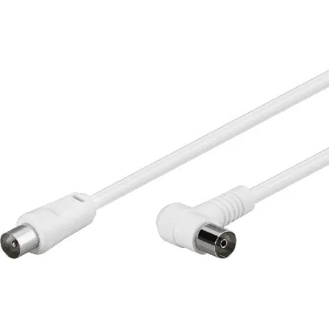 Marca Cable Antena TV 75 Ohm 1.5M Blanco Acodado