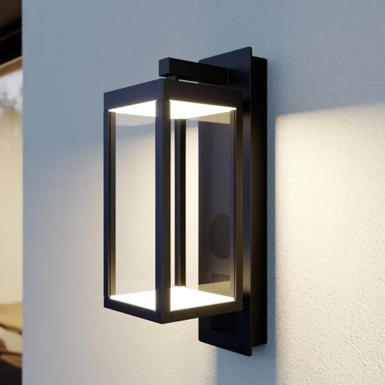 Lucande Aplique LED Exterior Ferdinand Antracita con Altavoz Bluetooth