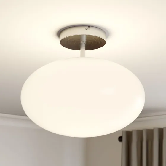 Lámpara de Techo Lindby Sonika de Cristal y Níquel, Ø 40 cm