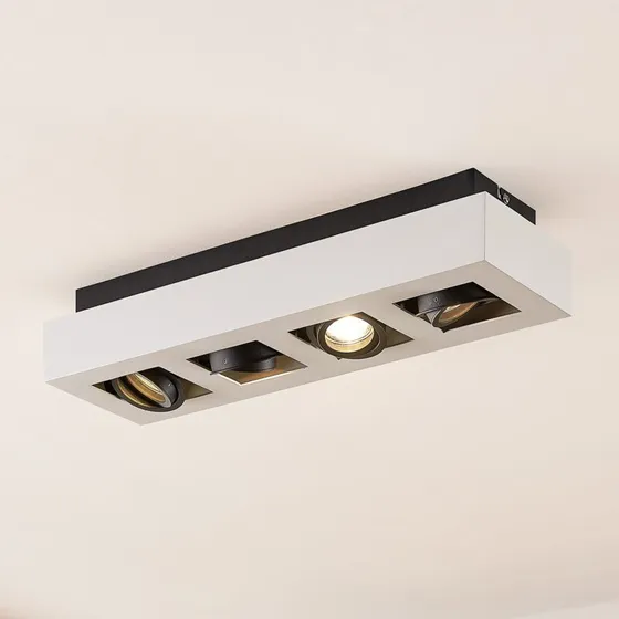 Arcchio Foco Vince Lámpara de Techo LED GU10 47 cm Blanco/Negro
