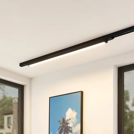 Lámpara de riel LED Arcchio Harlow, Negro, 109 cm, 3000 K