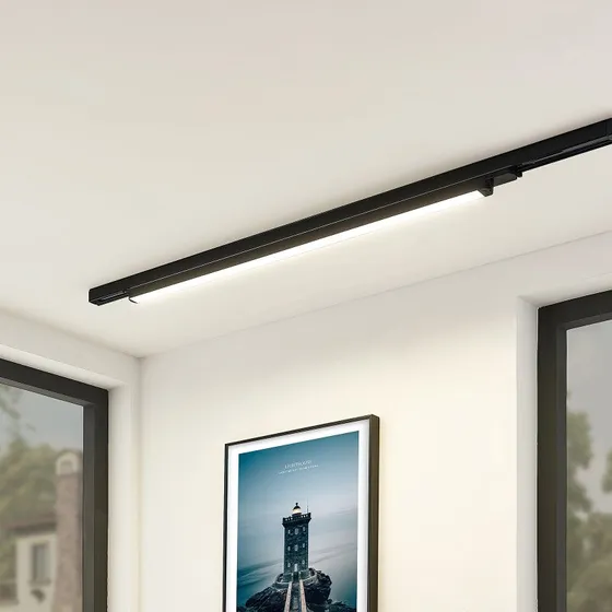 Lámpara de riel LED Arcchio Harlow, negra, 109 cm, 4000 K