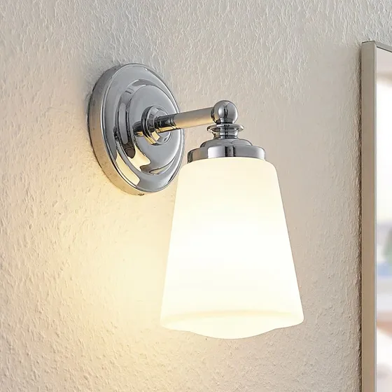 Arcchio Mahdi Aplique de Pared Opal/Chrome - IP44 para Baño