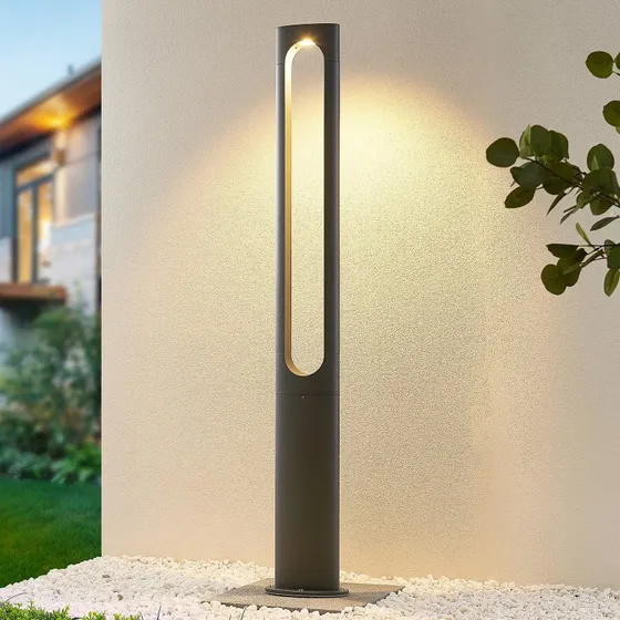 Lucande Dovino Lámpara de Jardín H150 Gris Oscuro - Aluminio