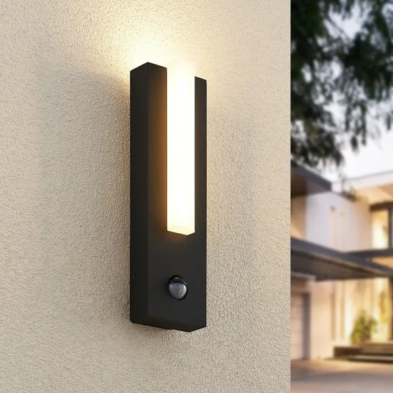 Lucande Aplique LED Exterior Virgalia con Sensor y Detector IP54