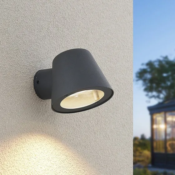 Lindby Aplique de Exterior Ileyna, Antracita, Metal, 15 cm