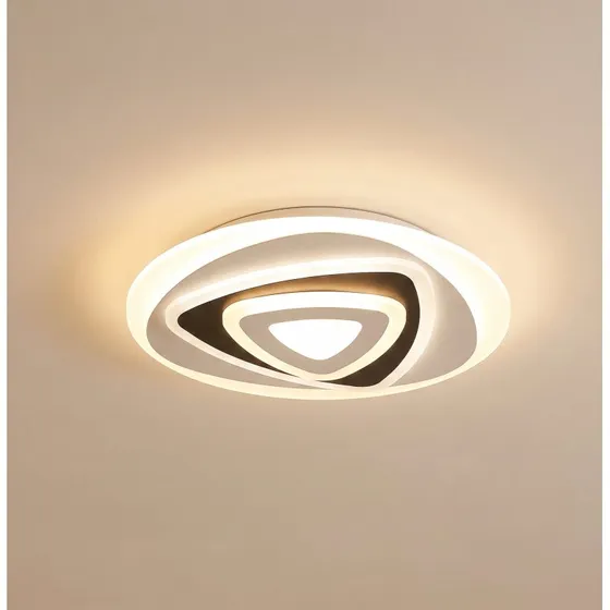 Lindby Plafón LED Rebeka Blanco/Antracita, Ø 50 cm, CCT