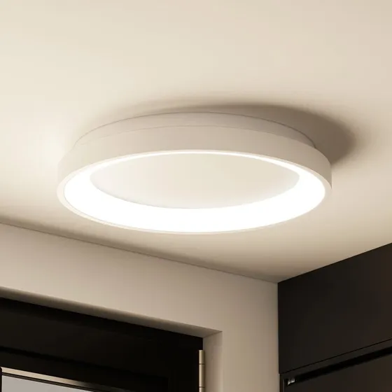 Plafón LED Arcchio Vivy de 38 cm, Blanco, Metal