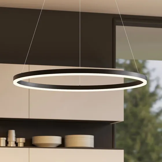 Lámpara colgante Albiona Arcchio Ø80 Negro - Diseño de Anillo LED