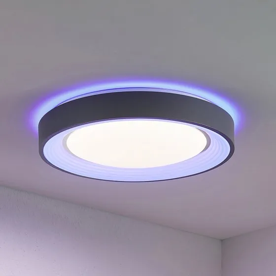 Lindby Lindum Lámpara de Techo LED RGB/CCT con Control Remoto
